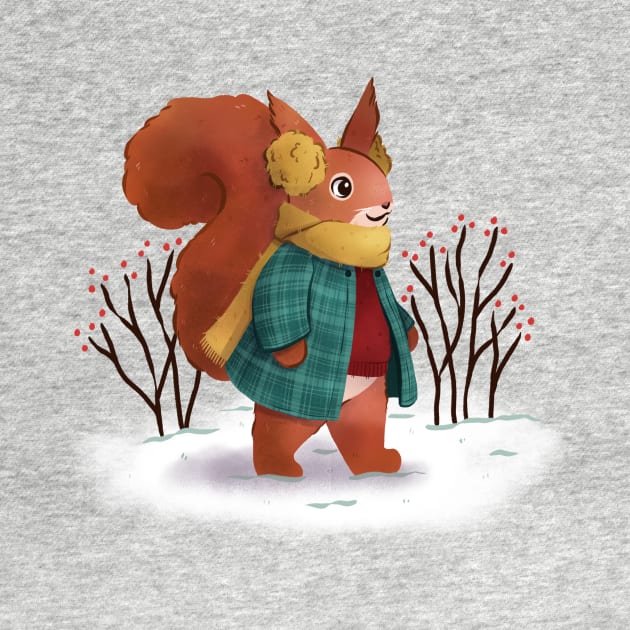 Winter Squirrel by Melissa Jan